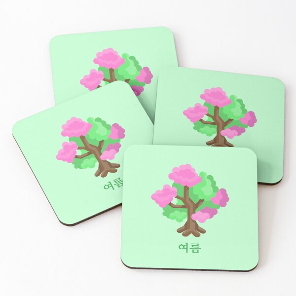 Item preview, Pink Green Summer Tree Korean designed and sold by DJCartoonDesigns.