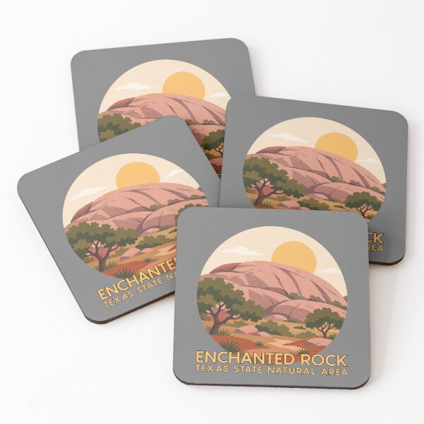 Item preview, Enchanted Rock Texas Sunset Illustration | Fredericksburg Hill Country State Park Landscape Art designed and sold by SimplyJasper.