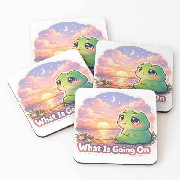 Item preview, What Is Going On – Dreamy Frog Meme Aesthetic designed and sold by Modefissi.