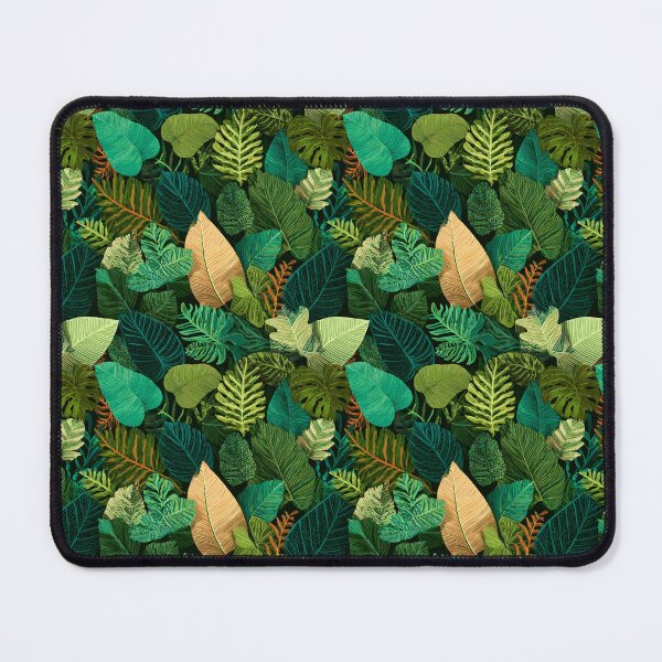 Item preview, Lush Tropical Jungle Leaves Botanical Pattern Design designed and sold by NicolasGlowArt.