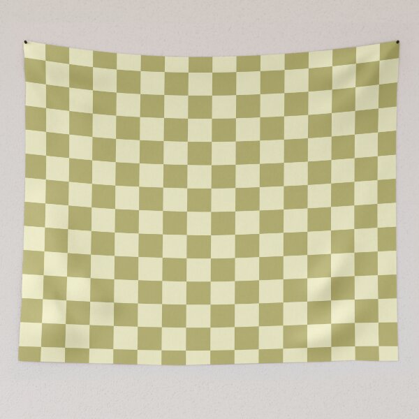 Item preview, Cream & dark khaki checkered pattern designed and sold by Mint + Midnight.