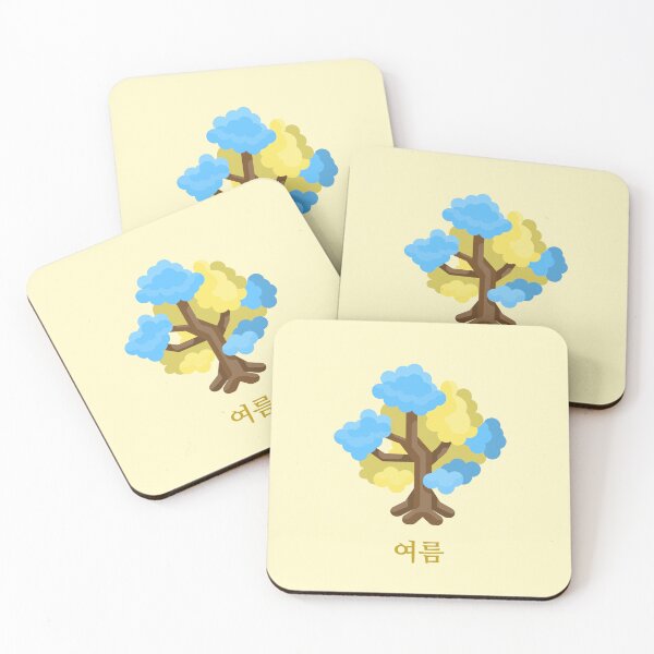 Item preview, Yellow Blue Summer Tree Korean designed and sold by DJCartoonDesigns.