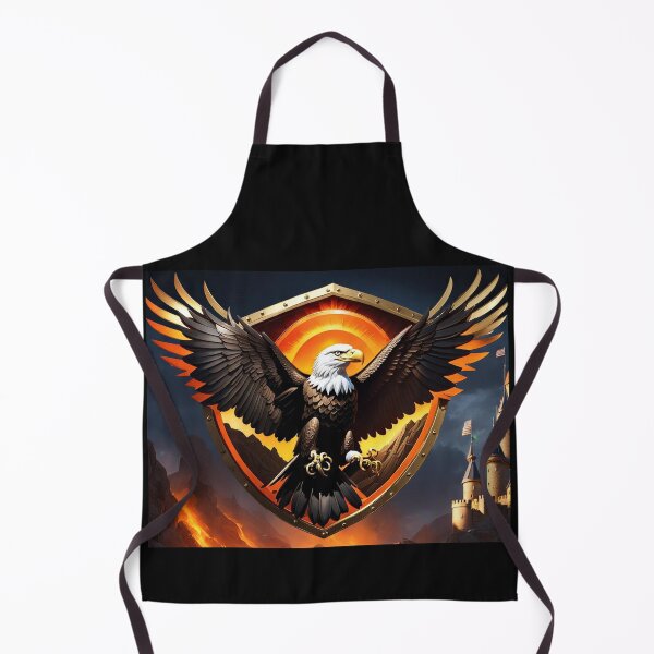 Item preview, Majestic Eagle Crest – Patriotic Shield Power Symbol Art designed and sold by Dreaming Scheming Grinding Studio.
