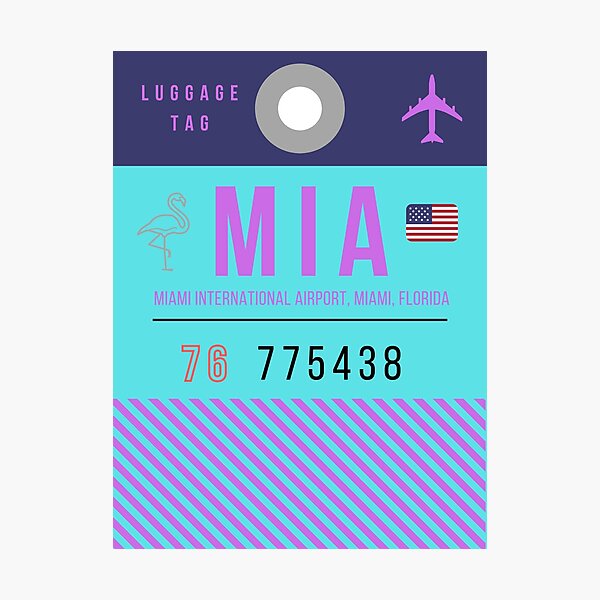 Item preview, MIA Lugagge Tag designed and sold by HMBPHOTO.