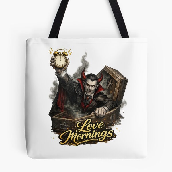 Item preview, Dracula Love Mornings Vampire Clock designed and sold by jgvisualarts.