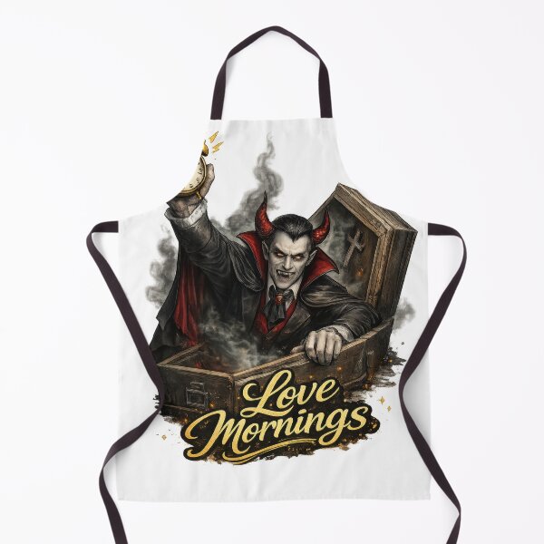 Item preview, Dracula Love Mornings Vampire Clock designed and sold by jgvisualarts.