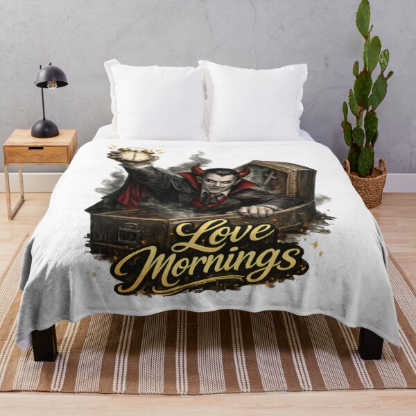 Item preview, Dracula Love Mornings Vampire Clock designed and sold by jgvisualarts.