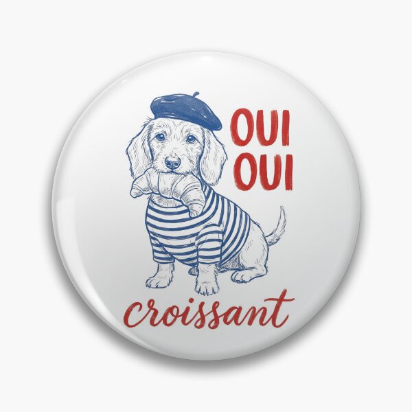 Item preview, Oui Oui Croissant Dog designed and sold by shellle in the ocean.