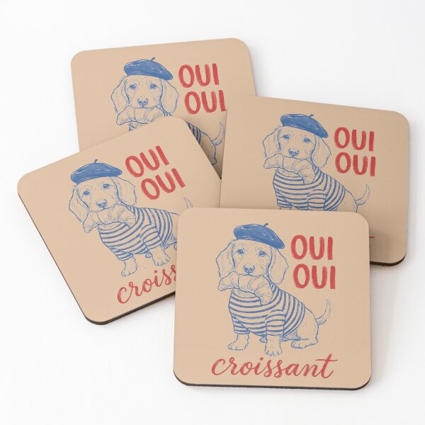 Item preview, Oui Oui Croissant Dog designed and sold by shellle in the ocean.