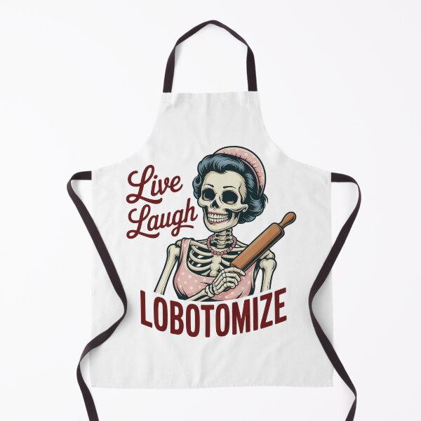 Item preview, Live Laugh Lobotomize Funny Dark Humor Retro Skeleton Anti Live Laugh Love T-Shirt designed and sold by SaltyBonesClub.
