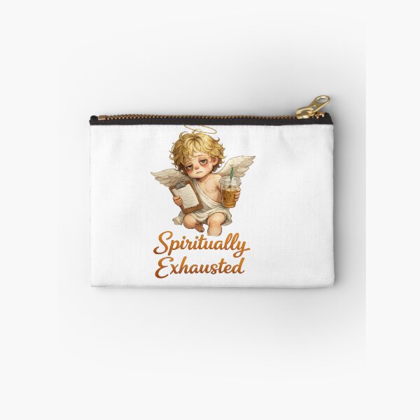 Item preview, Spiritually Exhausted Angel with Coffee designed and sold by jgvisualarts.