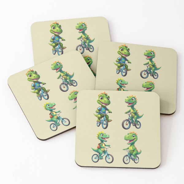 Item preview, dinosaur stickers on bicycles designed and sold by KIDS-PRINTS.