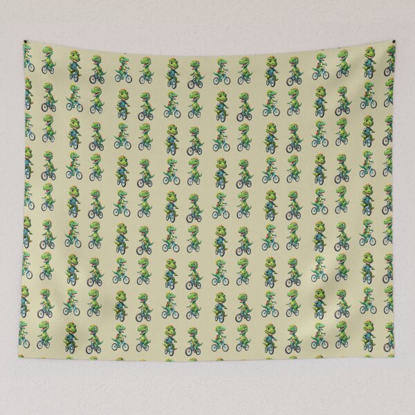 Item preview, dinosaur stickers on bicycles designed and sold by KIDS-PRINTS.