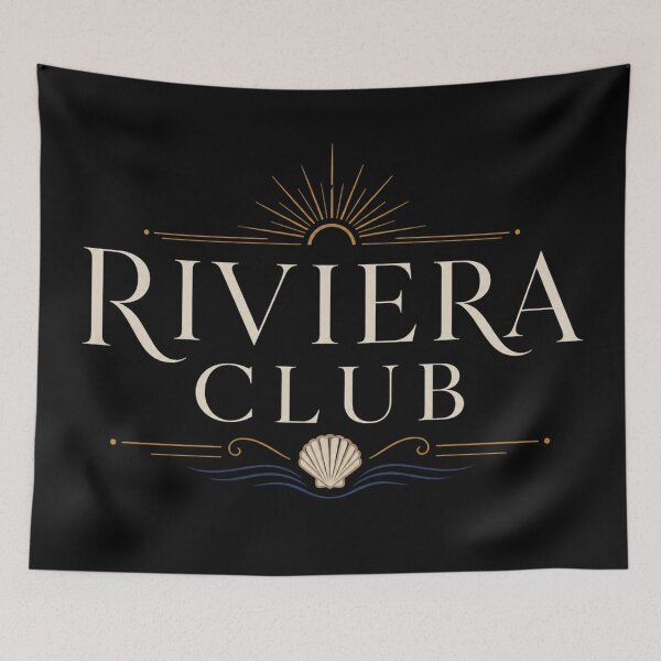 Item preview, Riviera Club Coastal Luxury Typography , Dark Background designed and sold by FusiTink.