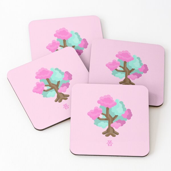 Item preview, Pink Light Blue Spring Tree Korean designed and sold by DJCartoonDesigns.
