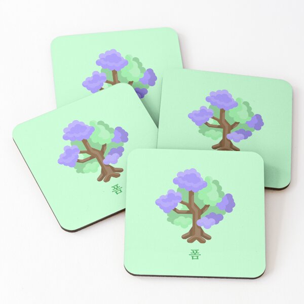 Item preview, Green Purple Spring Tree Korean designed and sold by DJCartoonDesigns.