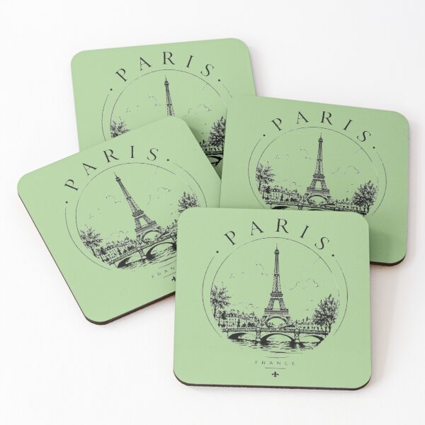 Item preview, Paris France Eiffel Tower Vintage Travel Illustration designed and sold by MariMarArt.