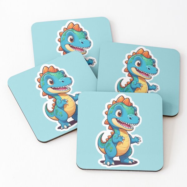 Item preview, cute blue dinosaur sticker designed and sold by KIDS-PRINTS.