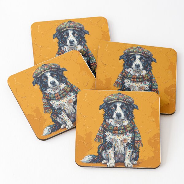 Item preview, Border Collie Impasto Oil Painting - Colorful Modern Folk Art Pet designed and sold by The Real Life Symphony.