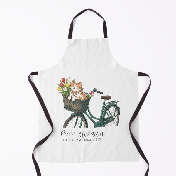 Item preview, Purr-sterdam Cat Sticker – Cute Amsterdam Bicycle Vibes designed and sold by ZYNORAworld.