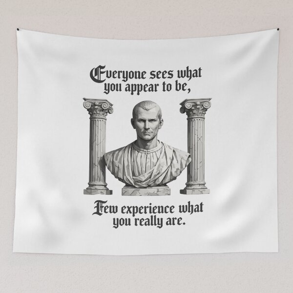 Item preview, Machiavelli Marble Bust Neoclassical Gothic Quote designed and sold by storelibertys.