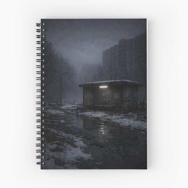 Item preview, Lonely Bus Stop in Winter Night – Melancholy 013 designed and sold by Capone-Gallery.