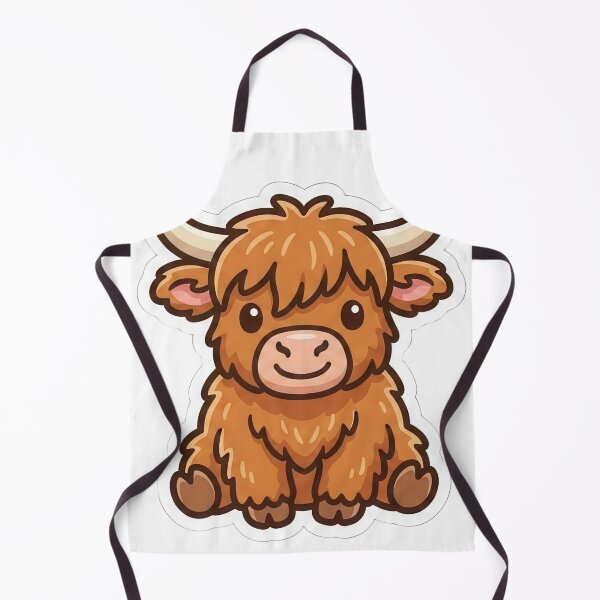 Artikelvorschau, Süße Highland Kuh Cartoon – Kawaii Rind Tier Design für Bauernhof Fans Geschenk entworfen und verkauft von JA World - Art & Design.