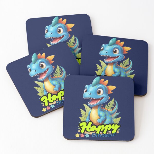 Item preview, happy blue dinosaur designed and sold by KIDS-PRINTS.