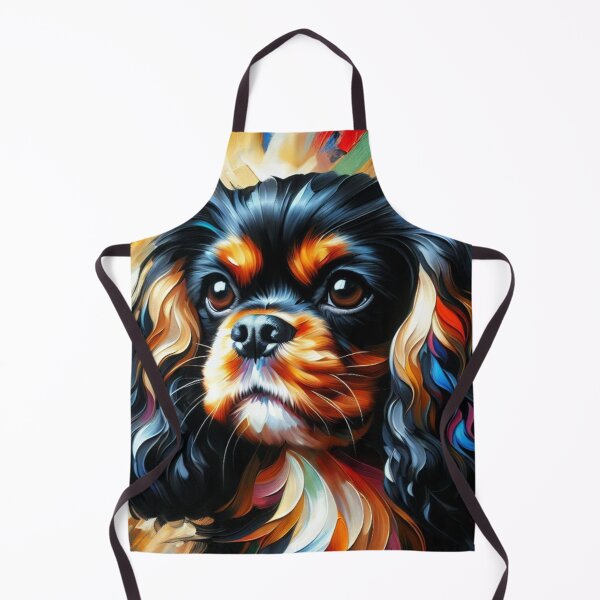 Item preview, Cavalier King Charles Spaniel Black and Tan Acrylic Art Style designed and sold by Puppy Puzzles Plus.