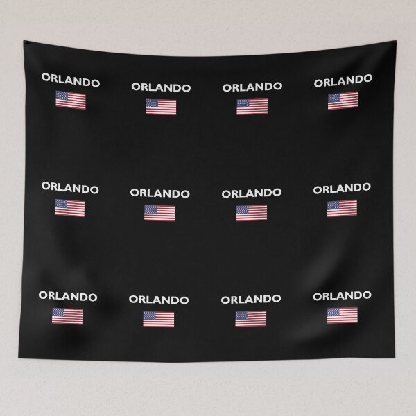 Item preview, Orlando Florida USA American Flag Dark Color designed and sold by TinyStarAmerica.