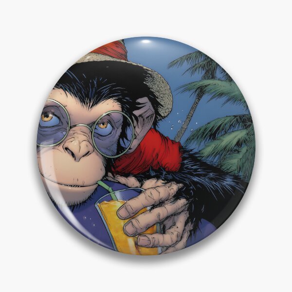 Item preview, Charming Monkey Relaxing by the Beach with Drink designed and sold by Artessie.