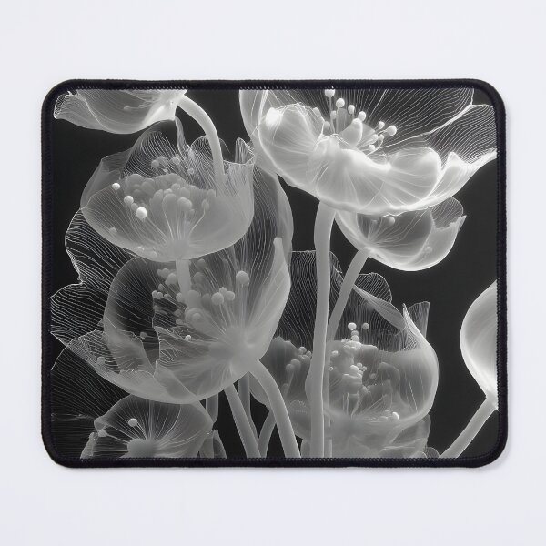 Item preview, Black and White Floral X Ray Flowers Minimal Botanical Design designed and sold by daila70.