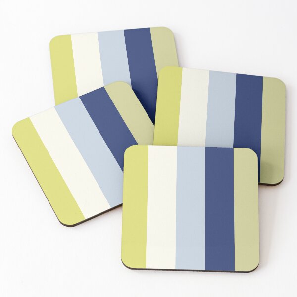 Item preview, Gold, cream & blue vertical blocks designed and sold by Mint + Midnight.