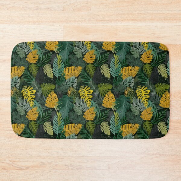 Item preview, Tropical Jungle Leaves Botanical Foliage Pattern designed and sold by NicolasGlowArt.