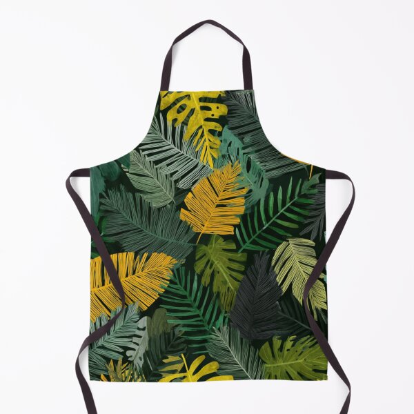 Item preview, Tropical Jungle Leaves Botanical Foliage Pattern designed and sold by NicolasGlowArt.