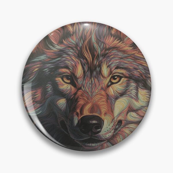 Item preview, Colorful Wolf Face designed and sold by Stick-Shop9.