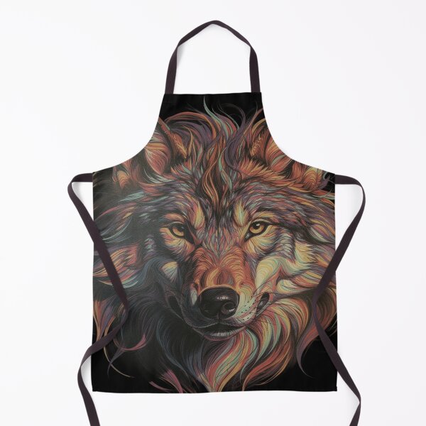Item preview, Colorful Wolf Face designed and sold by Stick-Shop9.