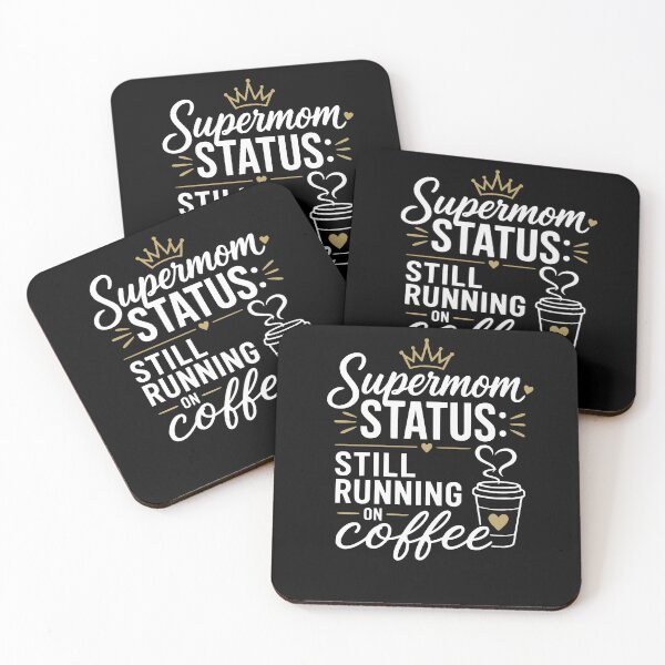 Item preview, Supermom Status: Still Running on Coffee – Minimal Mom Design designed and sold by FreshPixelArt.