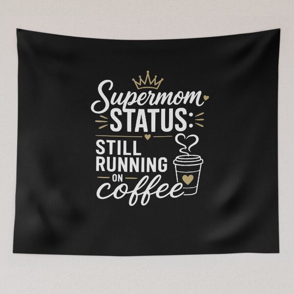 Item preview, Supermom Status: Still Running on Coffee – Minimal Mom Design designed and sold by FreshPixelArt.