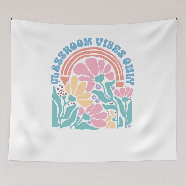 Item preview, Classroom Vibes Only Boho Rainbow Flower Teacher Life designed and sold by krystalRomanart.