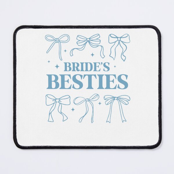 Item preview, Bride's Besties Blue Coquette Bows Bridesmaid Squad designed and sold by krystalRomanart.