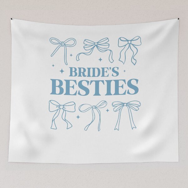 Item preview, Bride's Besties Blue Coquette Bows Bridesmaid Squad designed and sold by krystalRomanart.