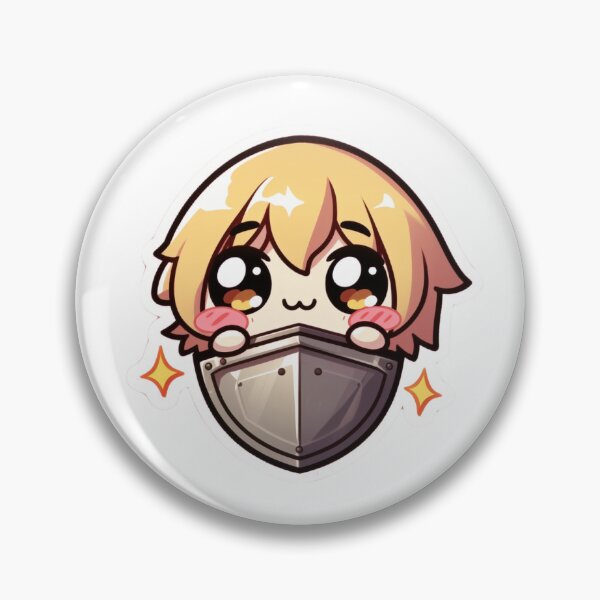 Item preview, Cute Chibi Character Shield Sticker - OC Design for Anime Lovers designed and sold by figureO9.
