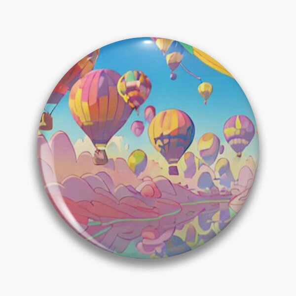 Item preview, Dreamy Hot Air Balloons Over Clouds – Colorful Fantasy Sky Art designed and sold by Dreaming Scheming Grinding Studio.