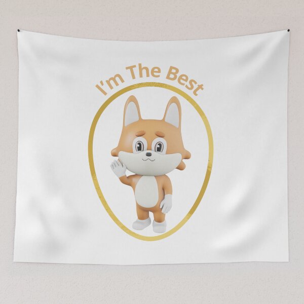 Item preview, I’m The Best Fox Shirt – Cute Funny Animal Positive Quote Design designed and sold by Clothes With Smiling Animals Walt Gral.
