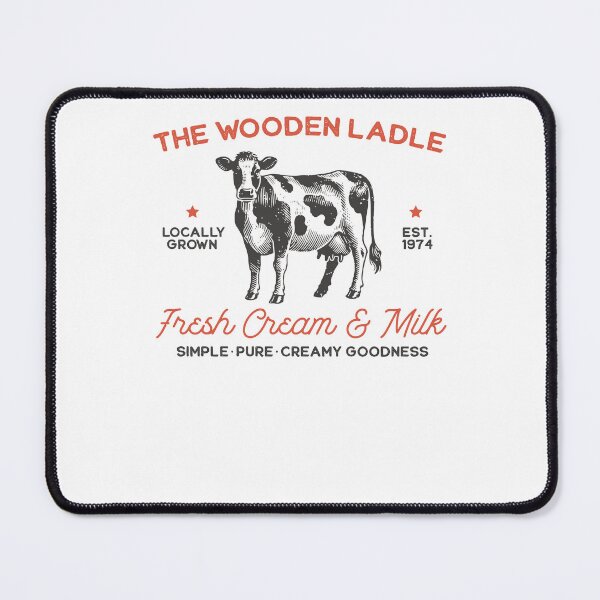 Item preview, The Wooden Ladle Dairy Farm Fresh Cream And Milk Cow designed and sold by krystalRomanart.