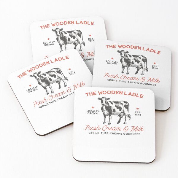Item preview, The Wooden Ladle Dairy Farm Fresh Cream And Milk Cow designed and sold by krystalRomanart.