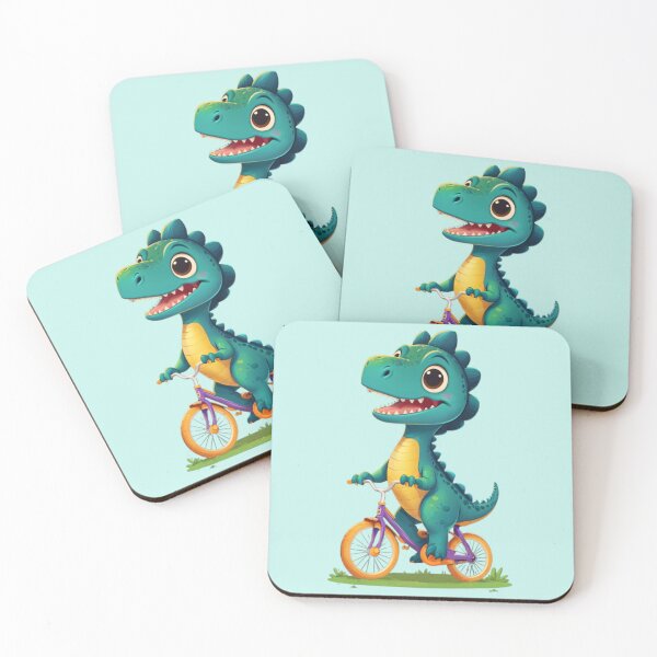 Item preview, little cycling dinosaur designed and sold by KIDS-PRINTS.