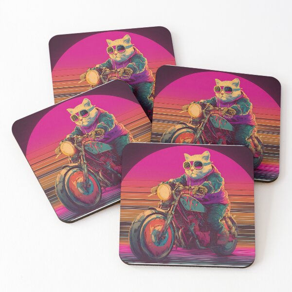Item preview, Quirky Cat Adventures Two Wheels Humor Style designed and sold by ART ATTACK ZONE.