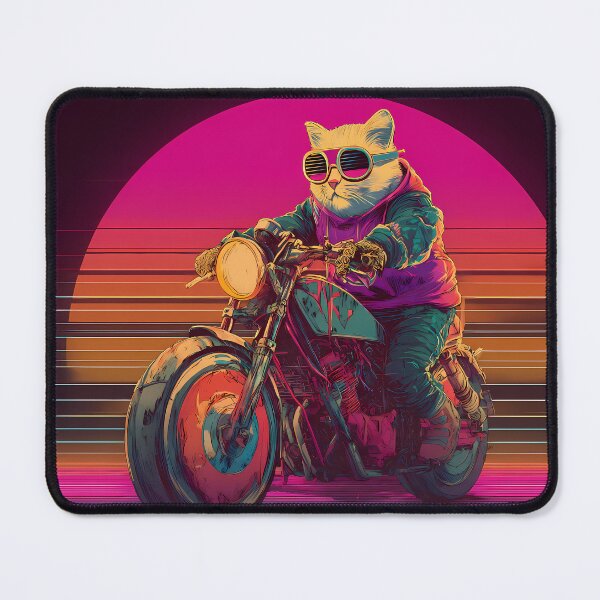 Item preview, Quirky Cat Adventures Two Wheels Humor Style designed and sold by ART ATTACK ZONE.